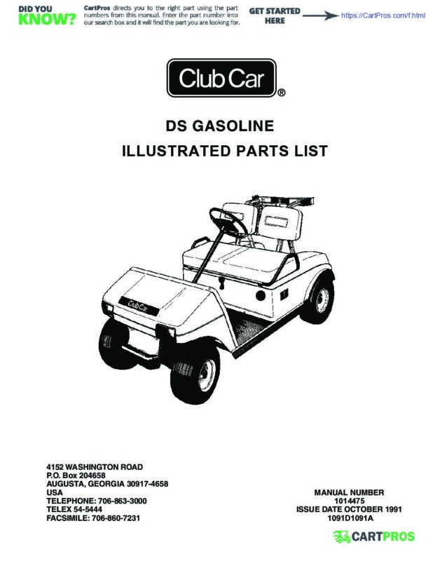 Club Car DS Manuals - Golf Cart Parts, Manuals & Accessories