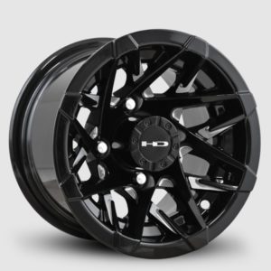 HD WHEEL – CANYON 14″| GLOSS BLACK MILLED FACE