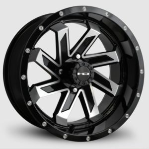 HD WHEEL –  SAW 14″ | GLOSS BLACK MACHINED FACE
