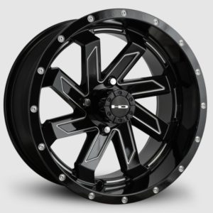 HD WHEEL –  SAW 14″ | GLOSS BLACK MILLED EDGES