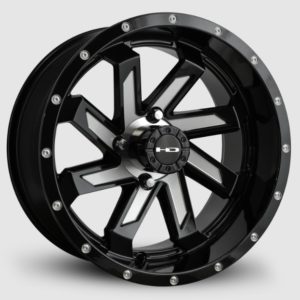 HD WHEEL –  SAW 14″ | GLOSS BLACK MILLED FACE