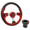 1985-Up Yamaha - GTW Red Rally Steering Wheel with Black Adaptor