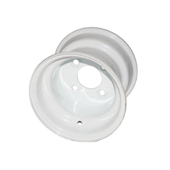 8x7 White Steel Wheel (2:5 Offset)