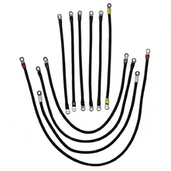 Club Car DS IQ 600-Amp 4-Gauge Weld Cable Set (Fits 2000-Up)