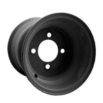 8x7 Black Steel Wheel (Centered)