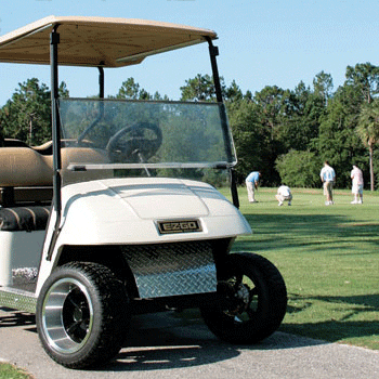 Clear E-Z-GO Express Folding Windshield (Fits S6/L6 Models)