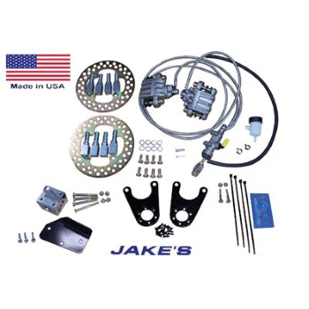Jake's Club Car DS Front Disc Brake Kit W/ Spindle Lift (Fits 1981-2008.5)