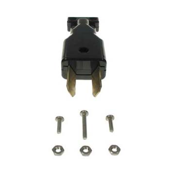 36-Volt Club Car Electric Black 2-Prong Crowfoot DC Charger Plug (Fits 1982-Up)